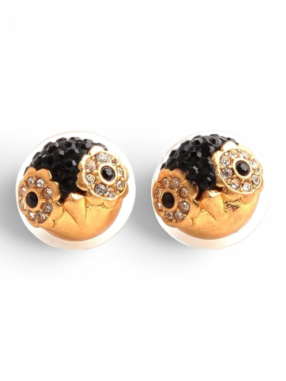 Kate Spade NWT Penguin Stud Earrings Gold Pave Crystal Owl Dashing Beauty - Picture 3 of 11
